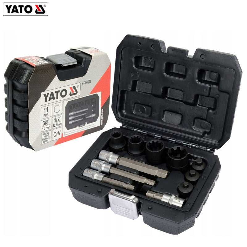 COFFRET D'OUTILS POUR ETRIER DE FREIN 1/2-3/8" BMW/MERCEDES/VAG 11PCS YATO