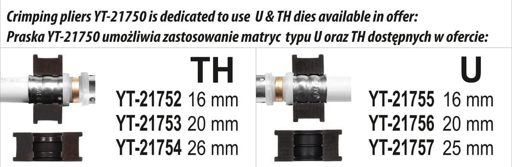 Jeu Pince à sertir YATO YT-21750