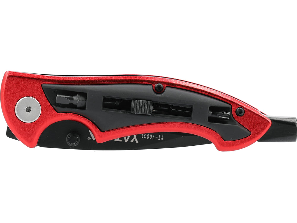 COUTEAU PLIANT AVEC TÊTES DE TOURNEVIS YT-76031