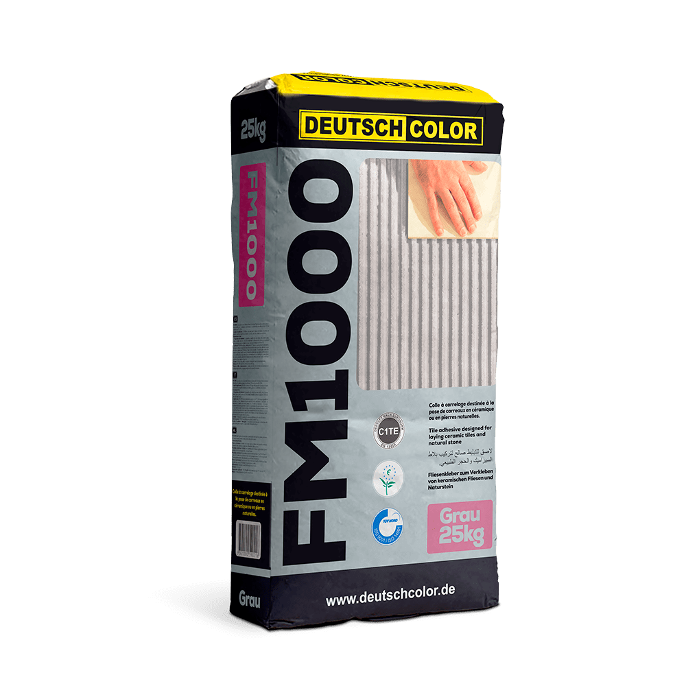 Mortier colle flexible à base de ciment pour la pose de carreaux céramiques FM 1000