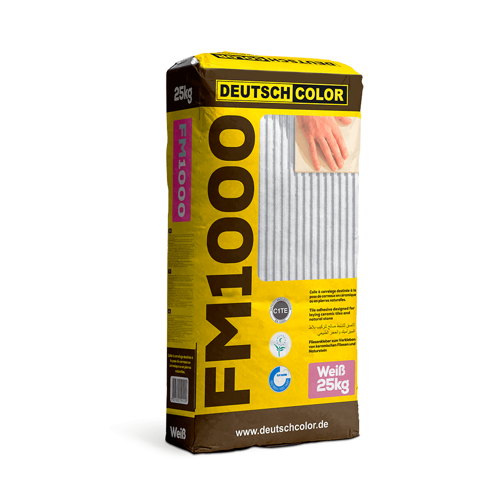 Mortier colle flexible à base de ciment pour la pose de carreaux céramiques FM 1000