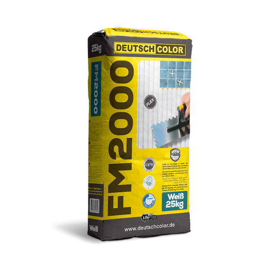 Mortier colle flexible à base de ciment pour la pose de carreaux céramique FM 2000