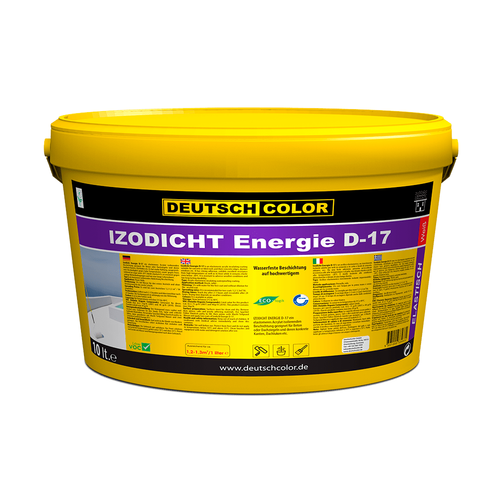 IZODICHT ENERGIE D-17 Matériau d’imperméabilisation de première qualité avec des propriétés d’isolation thermique offrant une protection maximale contre l’humidité