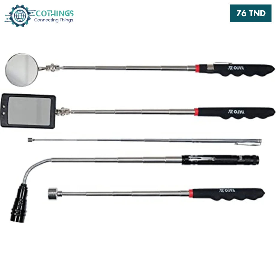 Jeu de 5 outils de ramassage telescopiques magnetique YT-06622