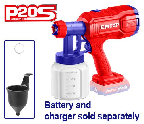 Pistolet pulvérisateur sans fil EMTOP