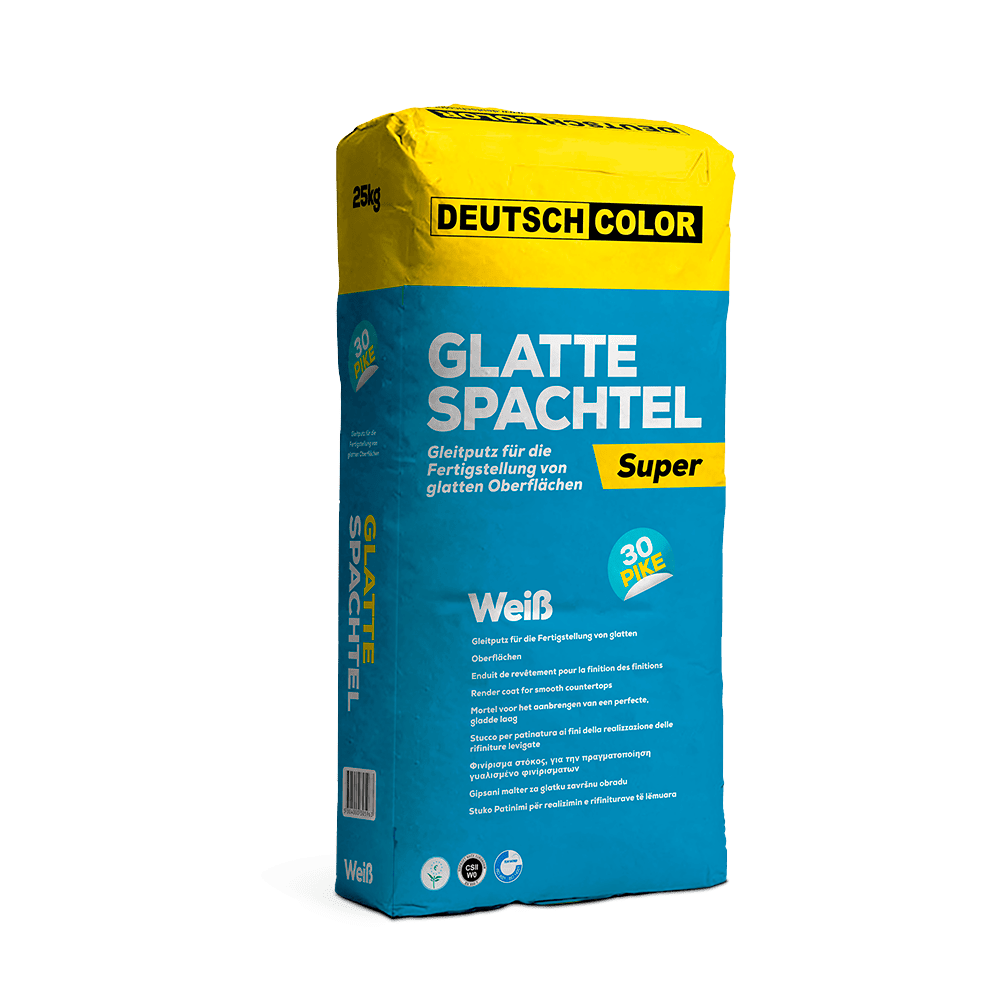 GLATTE SPACHTEL Mastic de finition avec d’excellentes propriétés de ponçage et d’une maniabilité aisée