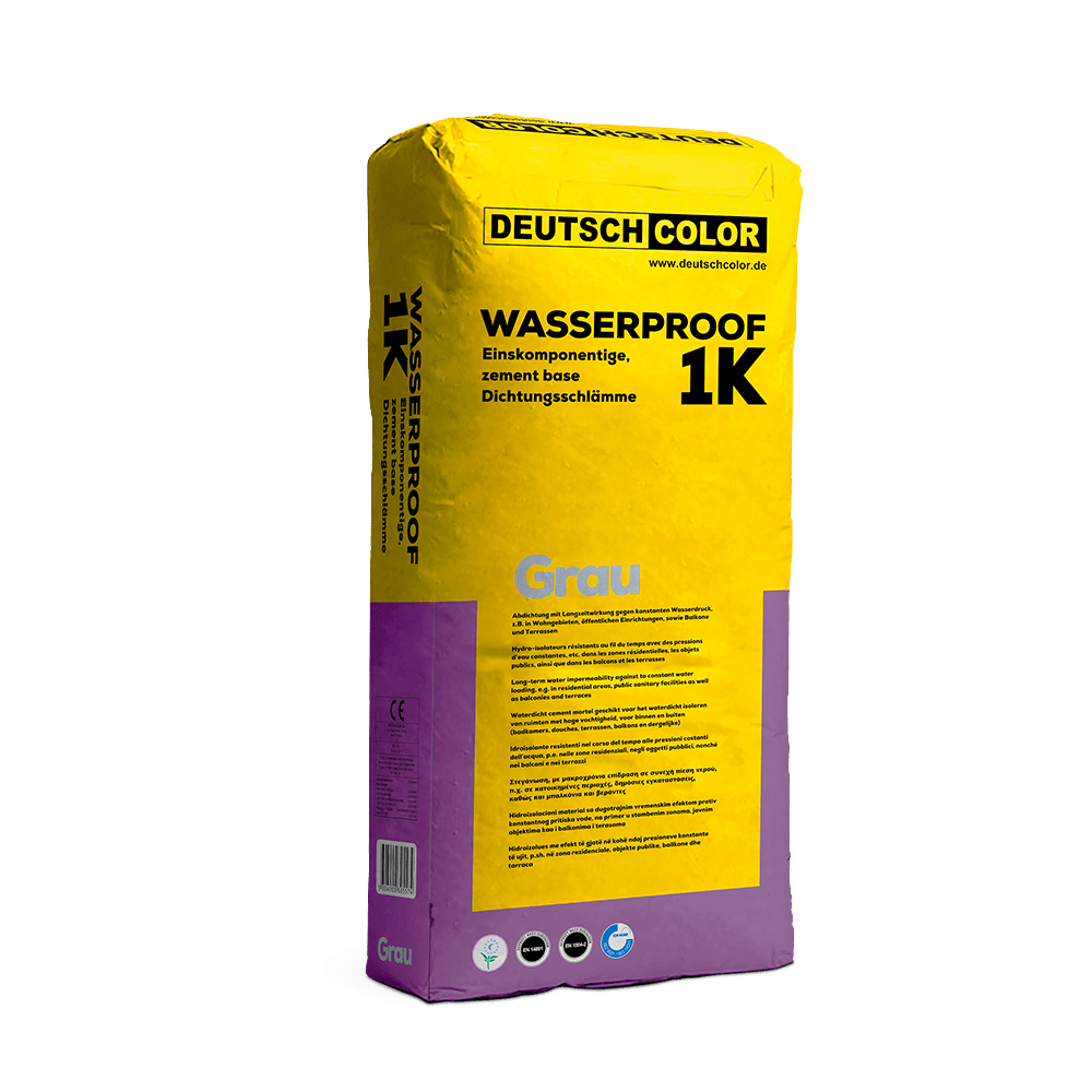 WASSERPROOF 1K Mortier hydroisolant, monocomposant à base de ciment