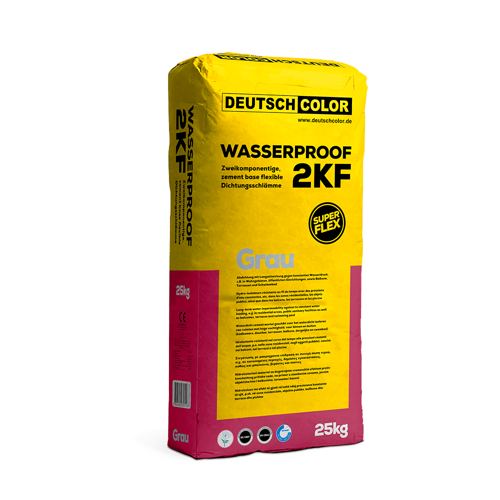 WASSERPROOF 2KF Mortier hydroisolant, bi-composant à base de ciment et élastique