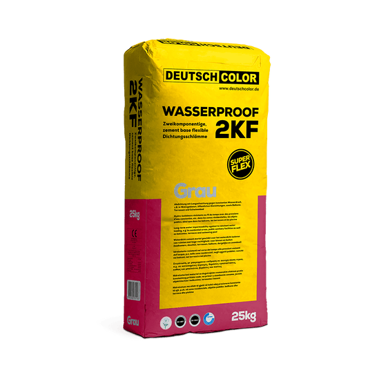 WASSERPROOF 2KF Mortier hydroisolant, bi-composant à base de ciment et élastique