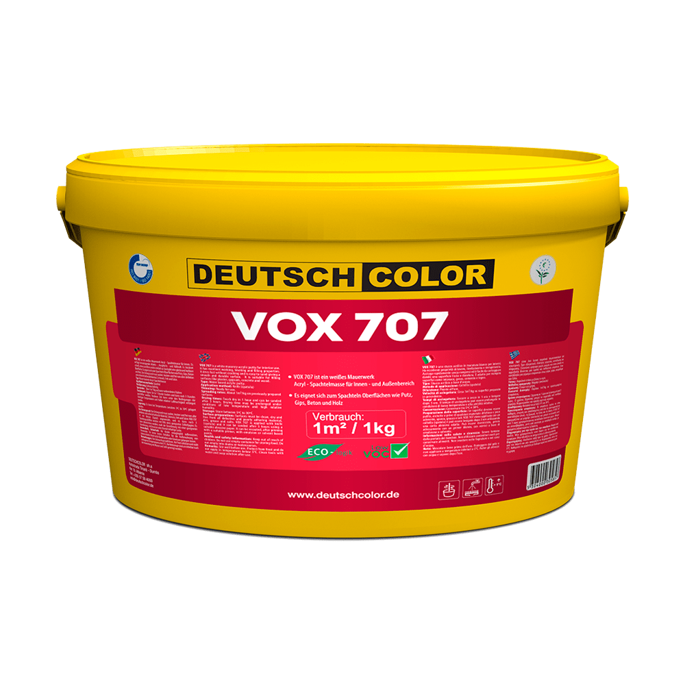VOX 707 Mastic à base acrylique composé de charges à granulométrie sélectionnée et d’additifs spéciaux pour l’intérieur