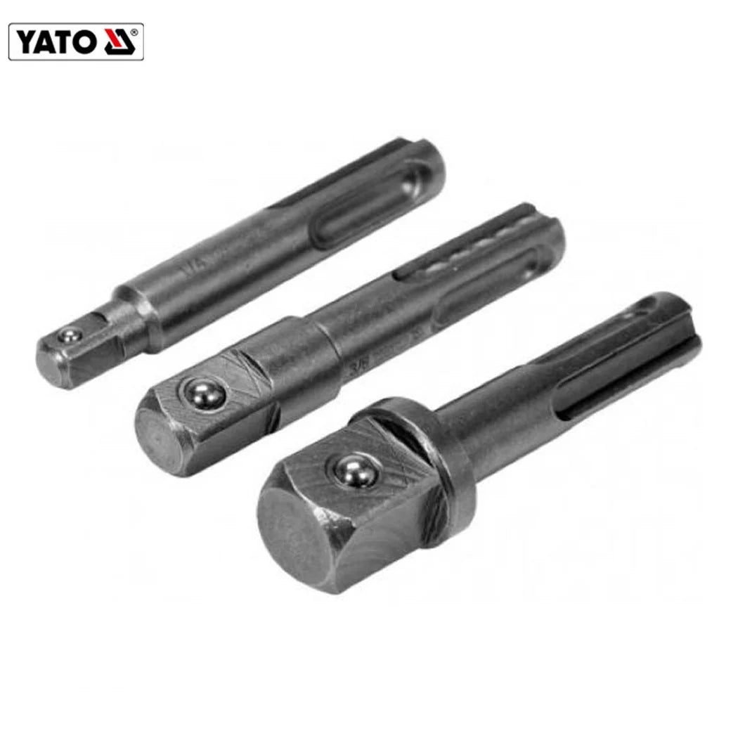 KIT 3 ADAPTATEURS SDS-PLUS DOUILLES 1/4″ 3/8″ 1/2″ YT-04686 YATO