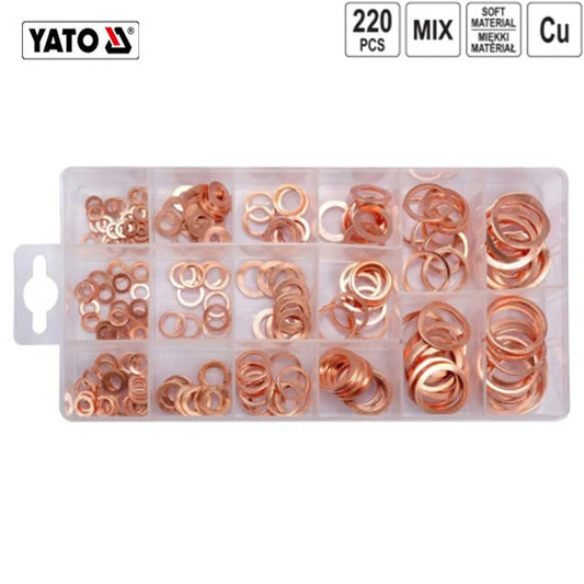 ASSORTIMENT DE 220 RONDELLES EN CUIVRE YT-068721 YATO