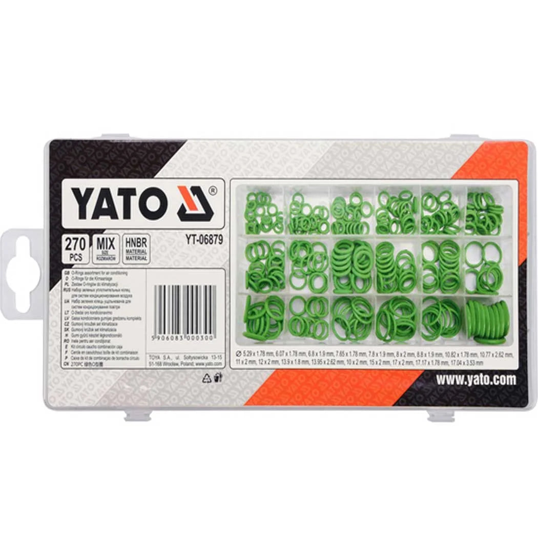 ASSORTIMENT DE 270 JOINTS TORIQUES HNBR POUR CLIMATISATION YT-06879 YATO