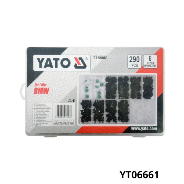 YATO Assortiment 290 clips garniture bmw YT06661