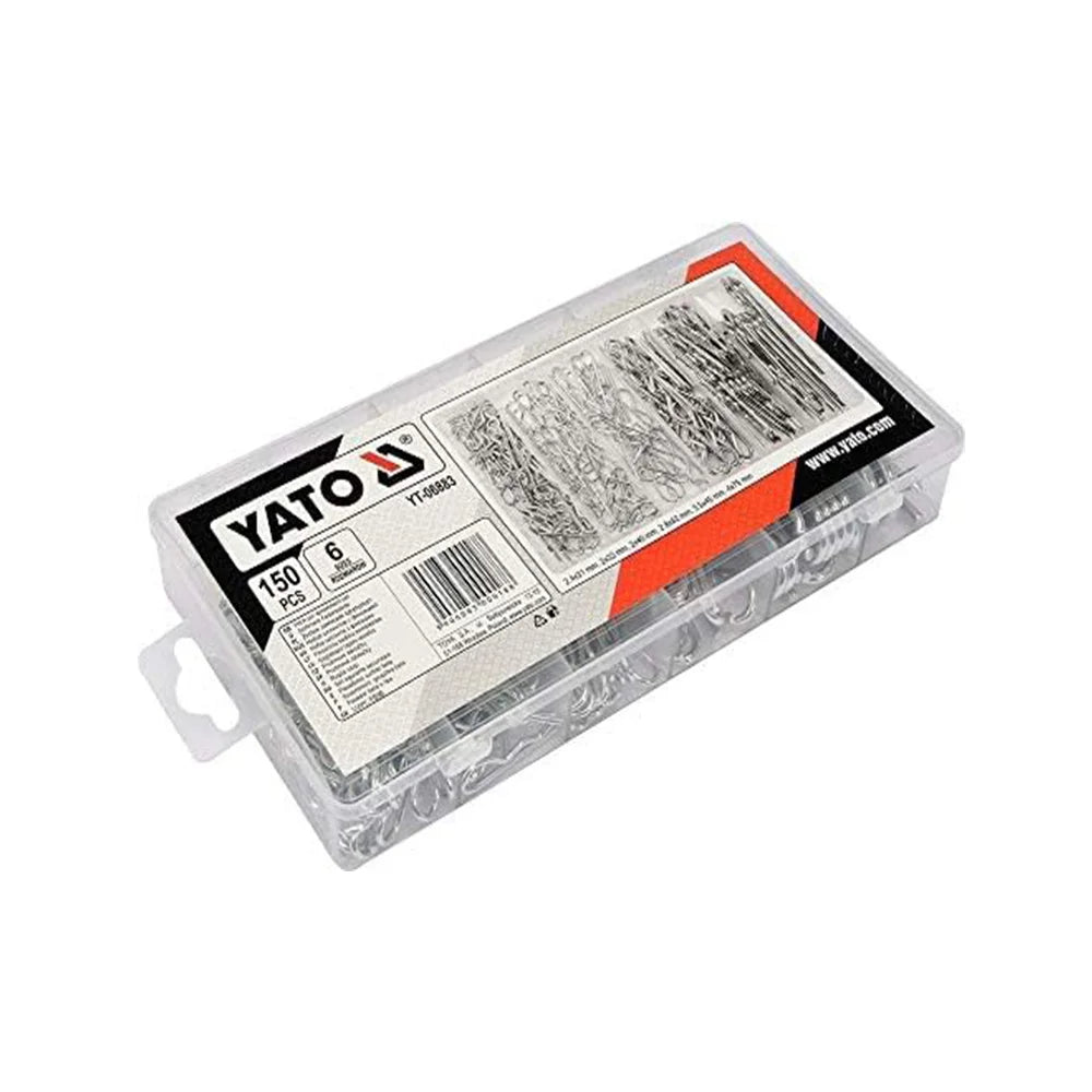 ASSORTIMENT DE 150 GOUPILLES FENDUES A RESSORT YT-06883 YATO