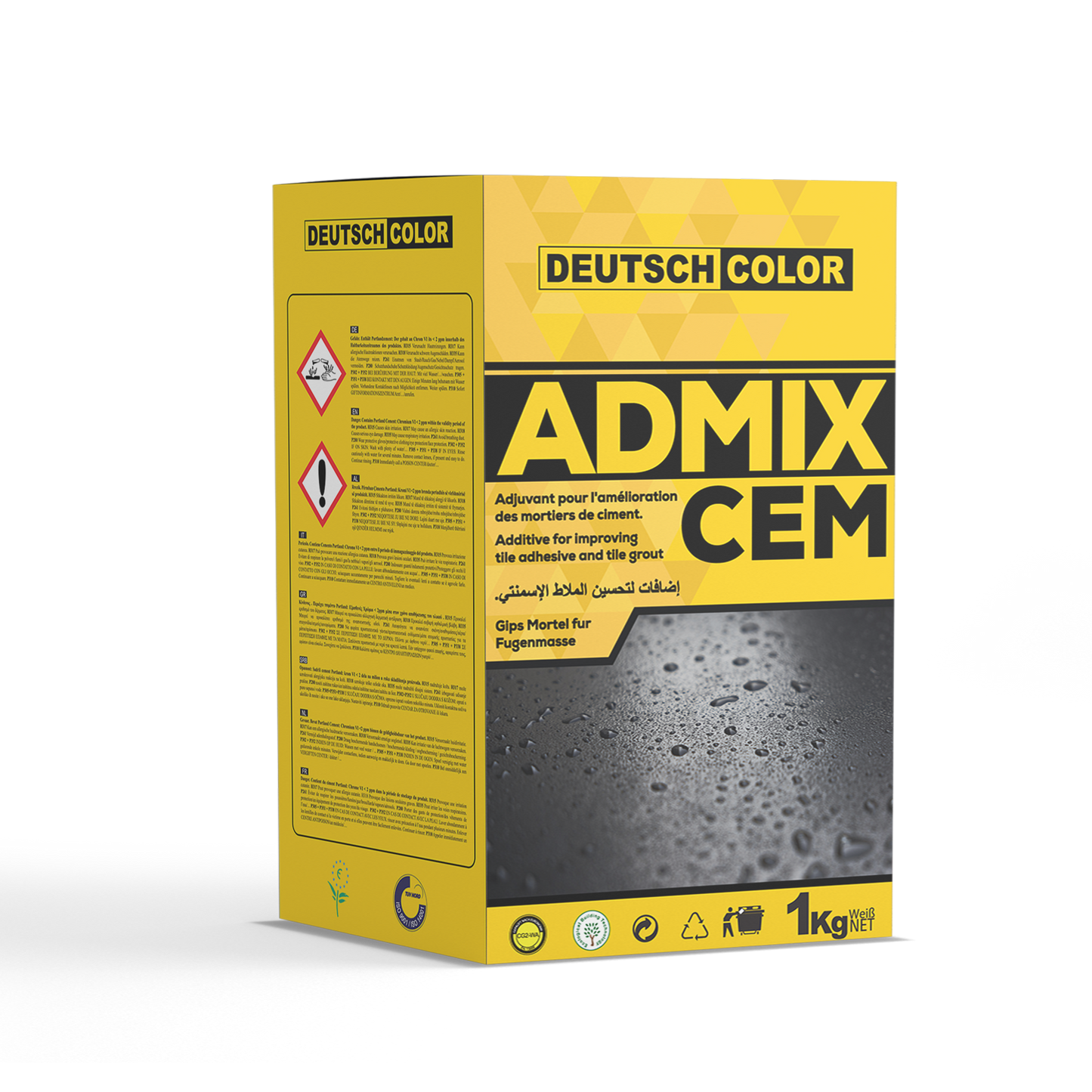 ADMIX CEM Additif en poudre pour l’imperméabilisation des mortiers de ciment, des mortiers bâtards et des bétons