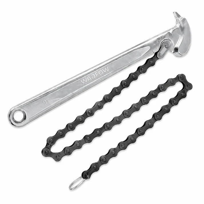 Clé à Chaîne WADFOW WAW1309 — 9" Acier Forgé Chrome Ø60-150mm