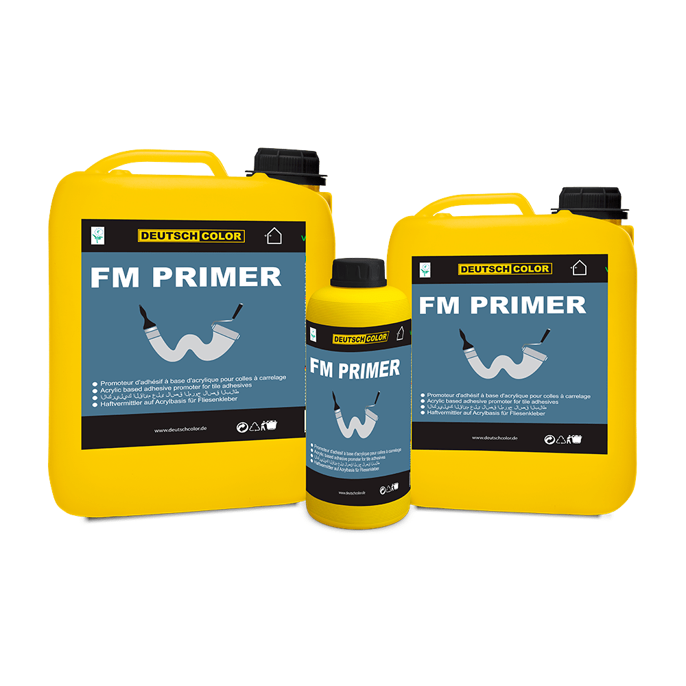 FM PRIMER FM Primer est un primaire à base de résine acrylique, utilisé pour donner au support les qualités requises avant d’appliquer le ciment colle pour carrelage