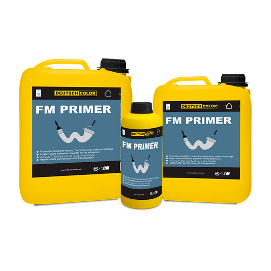 FM PRIMER FM Primer est un primaire à base de résine acrylique, utilisé pour donner au support les qualités requises avant d’appliquer le ciment colle pour carrelage