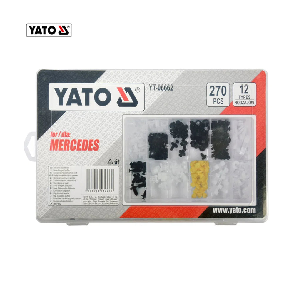ASSORTIMENT DE 270 CLIPS DE FIXATION MERCEDES YT-06662 YATO