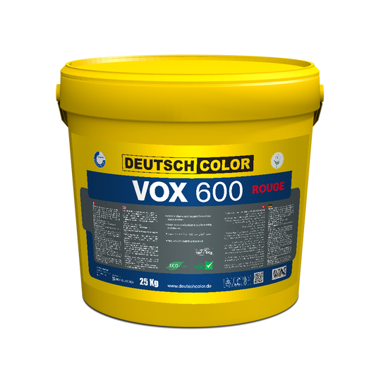 VOX 600 ROUGE Mastic à base acrylique composé de charges à granulométrie sélectionnée et d’additifs péciaux pour l’intérieur