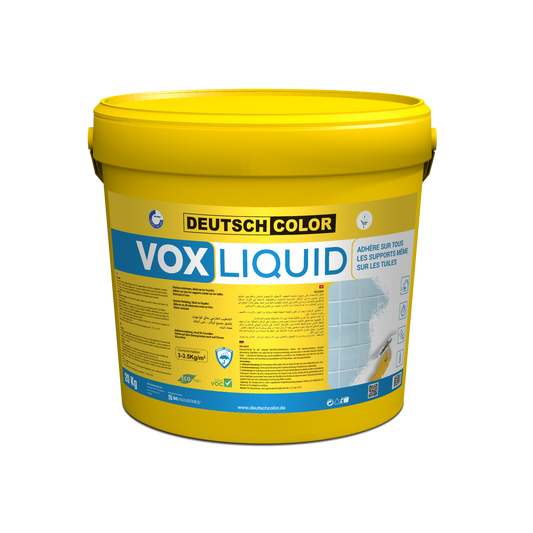 VOX LIQUID Mastic à base acrylique avec une granulométrie sélectionnée et des additifs spéciaux pour usage intérieur et extérieur