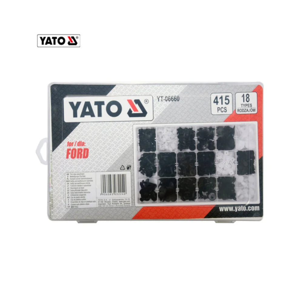 ASSORTIMENT DE CLIPS DE FIXATION FORD 415 PCS YT-06660 YATO