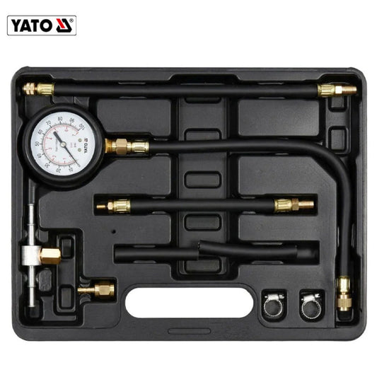 KIT TESTEUR DE PRESSION D’ESSENCE/HUILE 0-7BAR 9PCS YT-73024 YATO